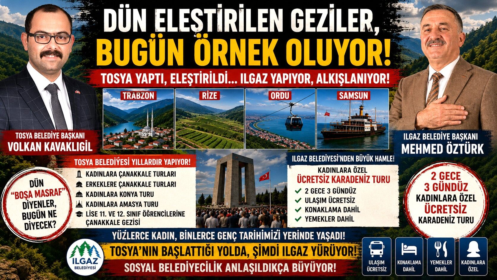 TOSYA YAPINCA ELEŞTİRİ, ILGAZ YAPINCA TAKDİR!
