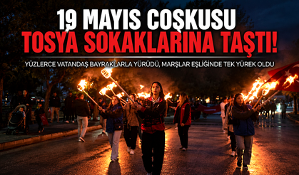TÜRK BAYRAKLARIYLA ANLAMLI YÜRÜYÜŞ
