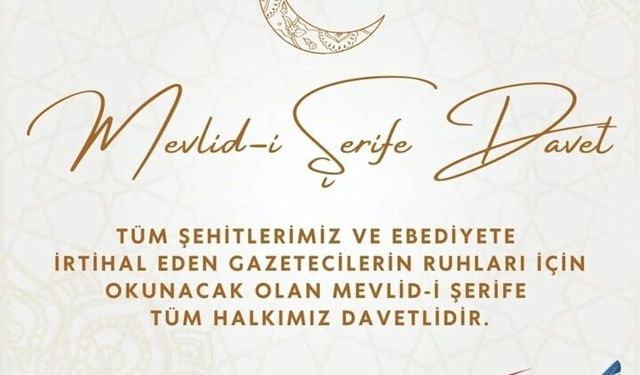 Şehitler ve Gazeteciler İçin Mevlid-i Şerif