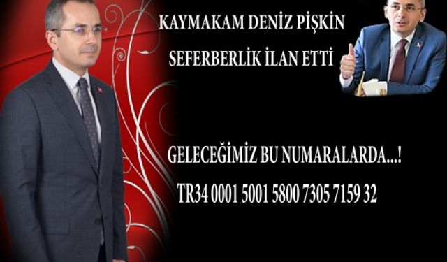 KAYMAKAM DENİZ PİŞKİN " TOSYA ÇAĞRIMA DUYARSIZ KALMAYACAKTIR"