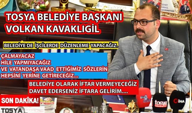 BAŞKAN VOLKAN " ÇALMAYACAZ, HİLE YAPMIYACAZ SÖZÜMÜZDE DURACAĞIZ & İFTARA DAVET EDERSENİZ GELİRİM"...
