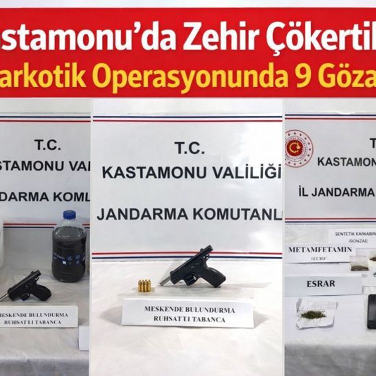 Kastamonu’da Zehir Masaya Yatırıldı: 9 Şüpheli Adliyede