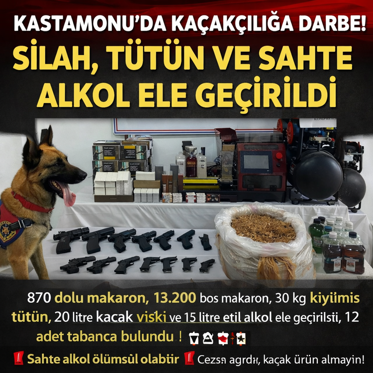 Makaron, Silah, Sahte Alkol… Bu Evden Çıkanlar Şaşkına Çevirdi!
