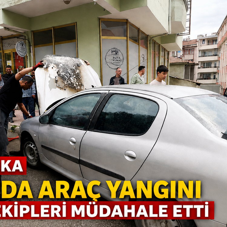 TOSYA’DA SEYİR HALİNDEKİ OTOMOBİL ALEV ALDI!