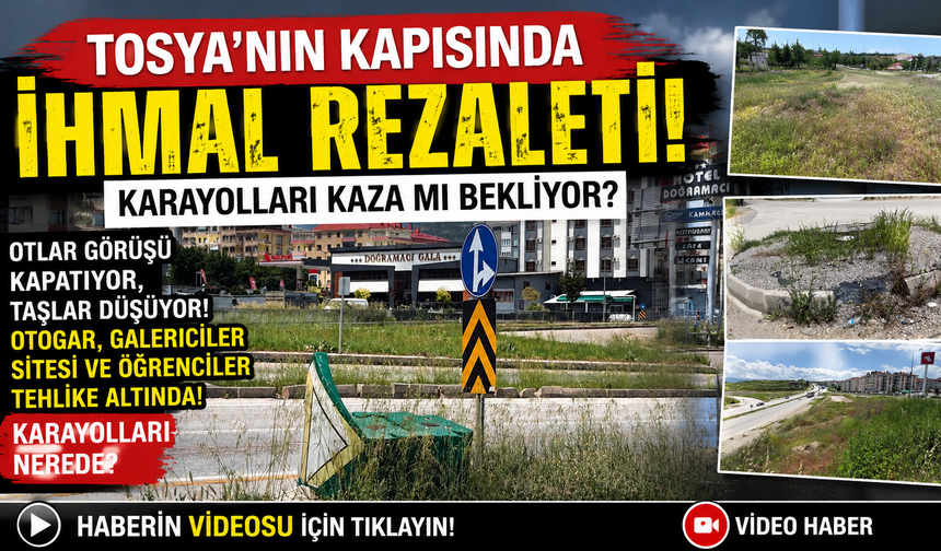KARAYOLLARI'NIN GÖZDEN ÇIKARDIĞI KAVŞAKLAR  "TOSYA'YA HOŞ GELDİNİZ: OTLAR, ÇÖPLER VE İHMAL!"