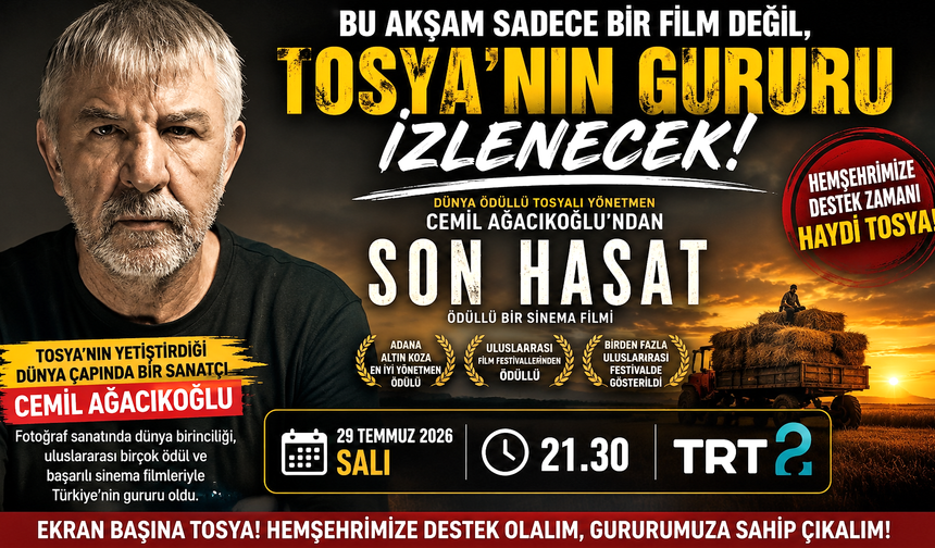 BU AKŞAM TOSYA'NIN GURUR GECESİ! HEMŞEHRİMİZ TRT 2 EKRANLARINDA